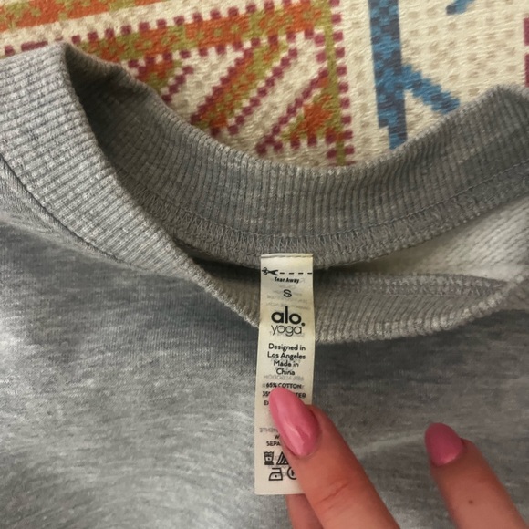 Alo cropped gray crewneck - Picture 2 of 2